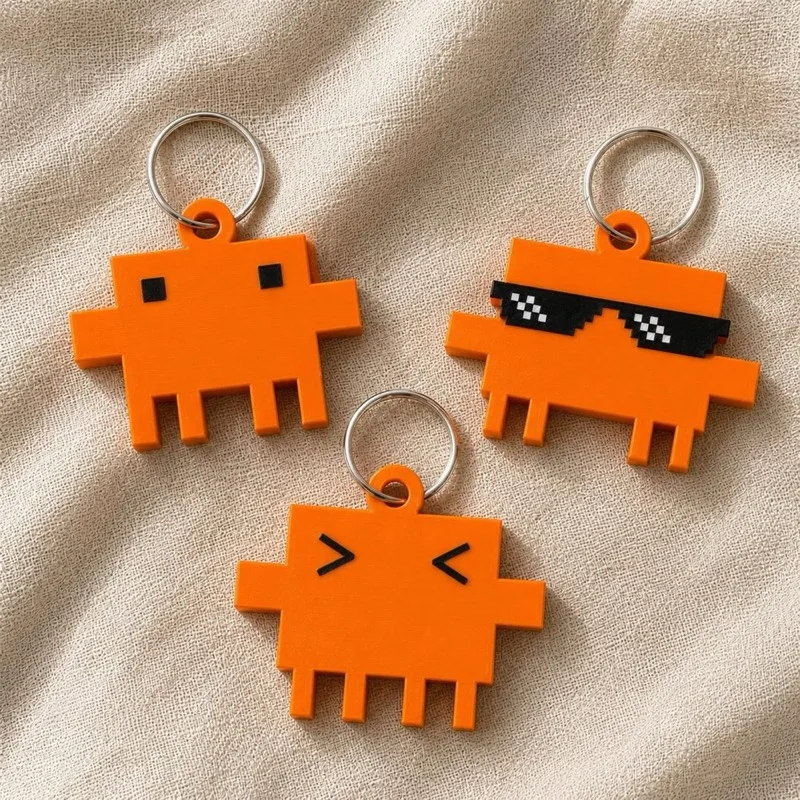 Pixel Crab Keychain