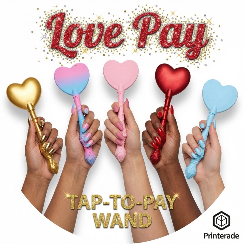 Tap-to-Pay Love Wand – Credit & Debit Card Holder for Pranks, Raves, and Contactless Payments image