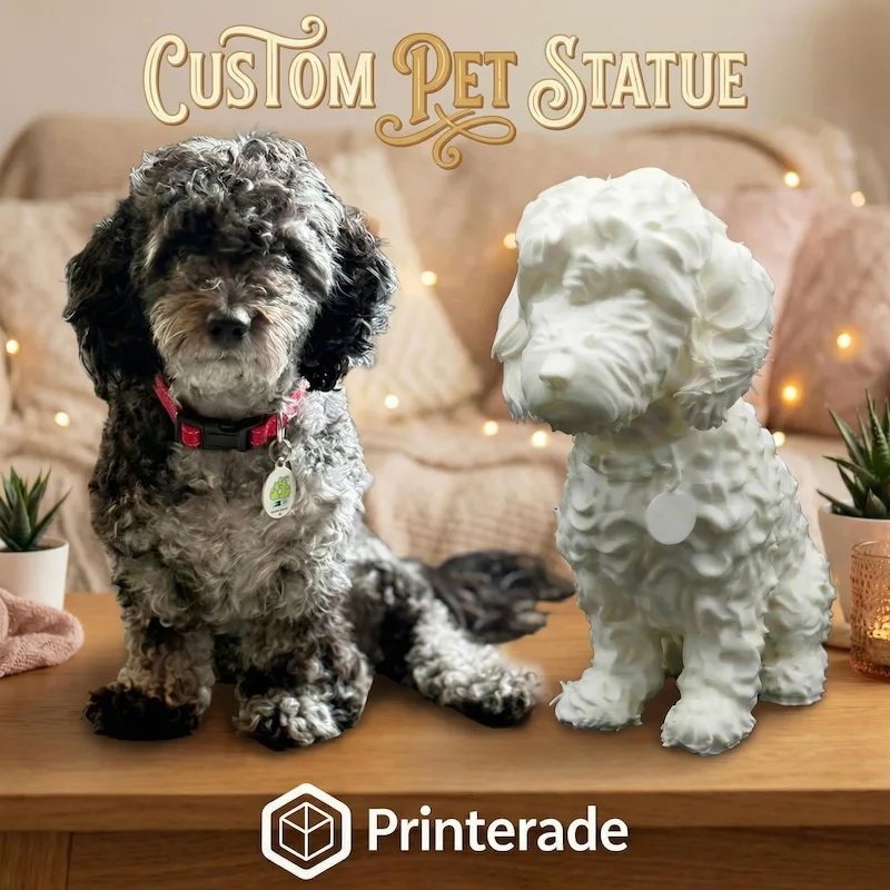 Custom 3D Printed Pet Sculpture